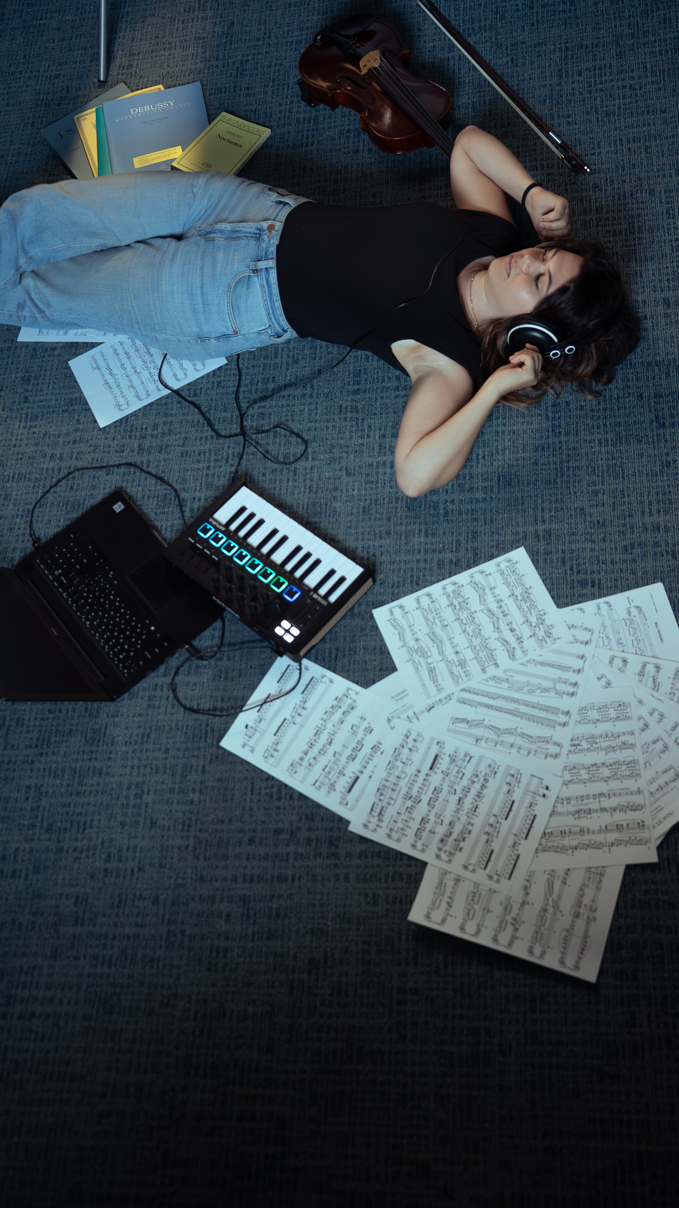 Naama Levy working in studio